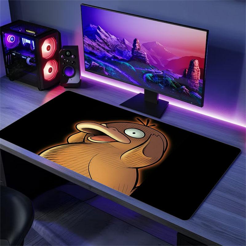 Psyduck Cartoon Mouse Pad, Large Gaming Desk Mat, Non-slip XXL Mousepad for Laptop & Tablet, Mini PC Playmat with Stitched Edges