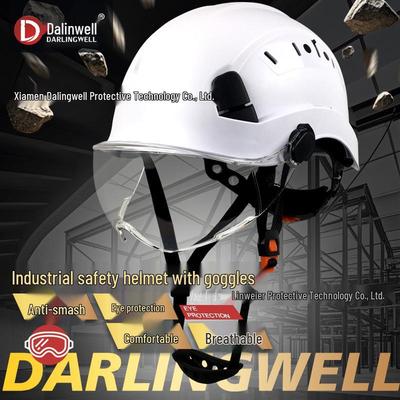 CE Safety Helmet with Visor and Goggles - Anti-Impact ABS Construction Headwear