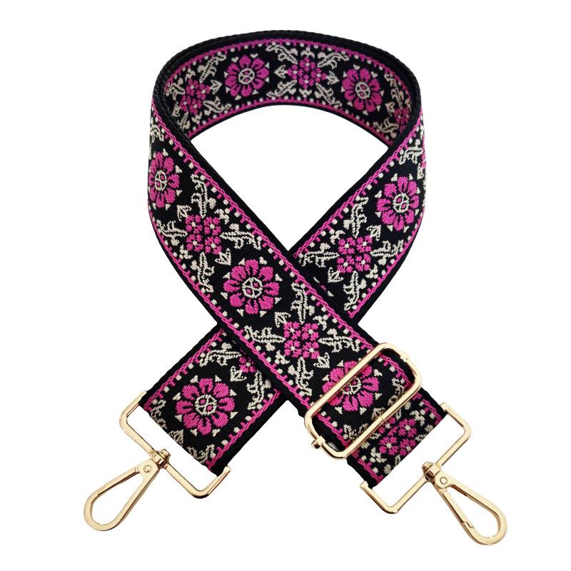 New Wide Jacquard Adjustable Crossbody Shoulder Strap - Women's Bag Accessory
