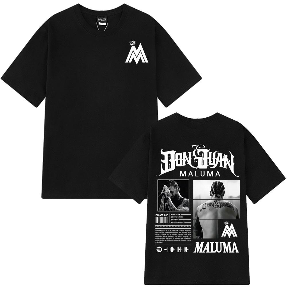2025 Rap Album Graphic T-shirt, Men's Hip-hop Fashion Retro Short-sleeved T-shirt 100% Pure Cotton Oversized T-shirt Streetwear