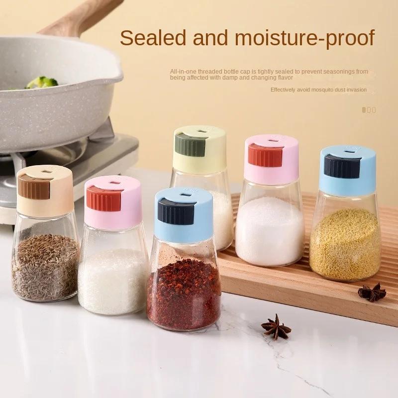 Kitchen Press-type Quantitative Salt Shaker Control Salt Shaker Can Sprinkle Salt To Measure The Salt Seasoning Box