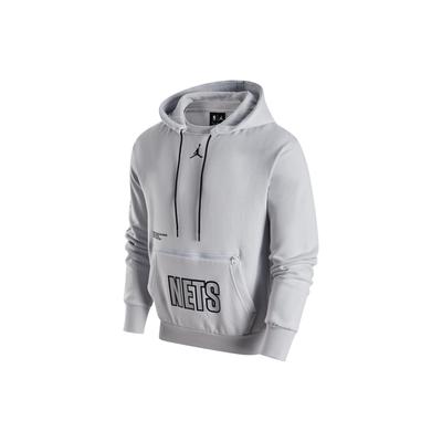 Jordan NBA Brooklyn Nets Fleece Hoodie Pullover Herren Tops Weiß Gold DR7008-043