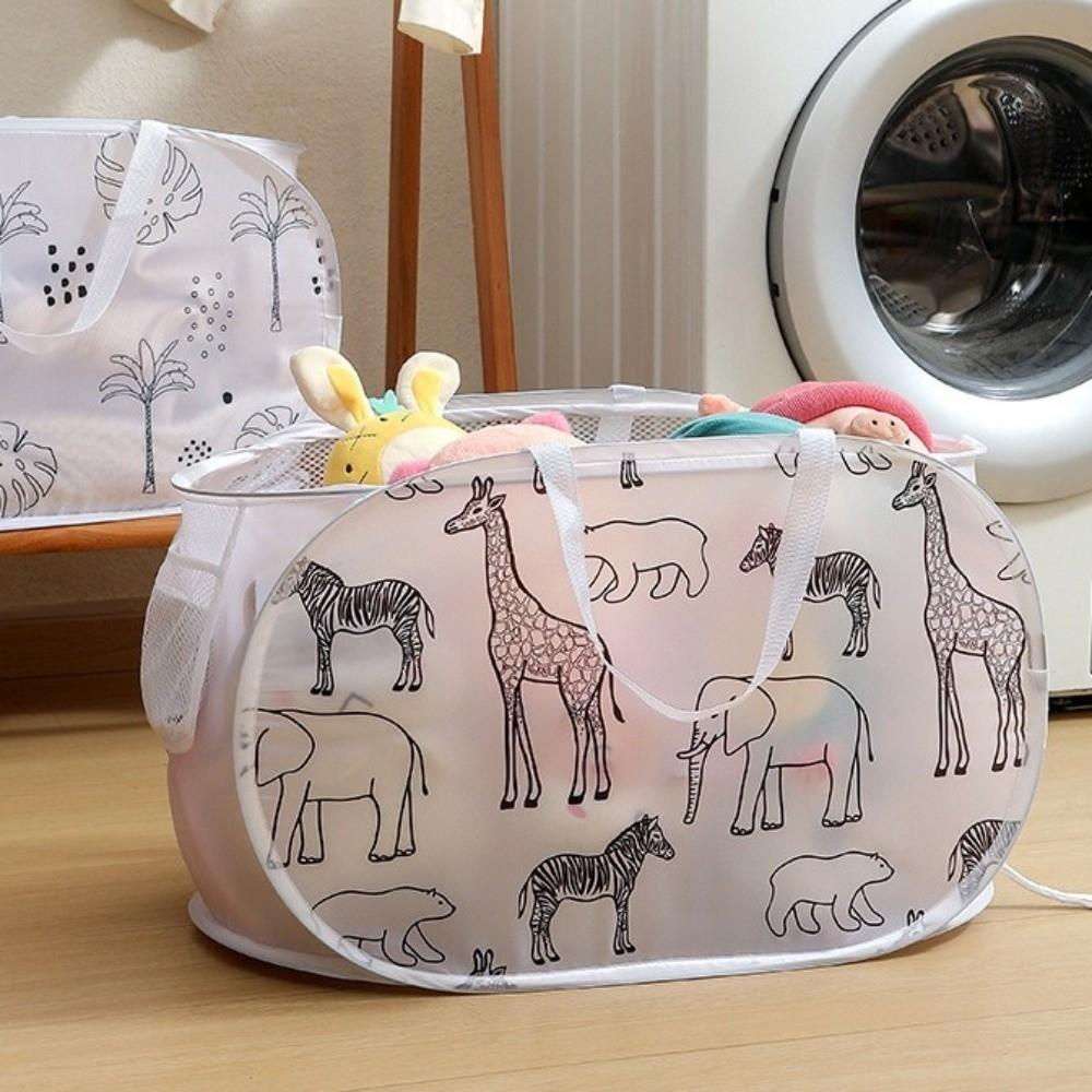 Cartoon Folding Laundry Basket Collapsible Laundry Hamper Space Saving Storage Basket Bedroom