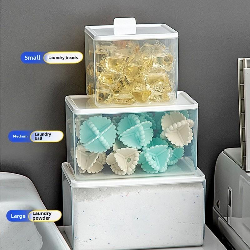Large Capacity Storage Box Plastic Storage Bins New Laundry Pods Container  Scent Beads Organizer