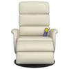 VidaXL Reclining Massage Armchair and Footrest Cream Faux Leather 356725
