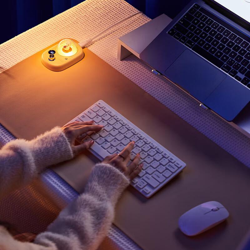 OIMG Pink Heated Desk Mat Mouse Pad