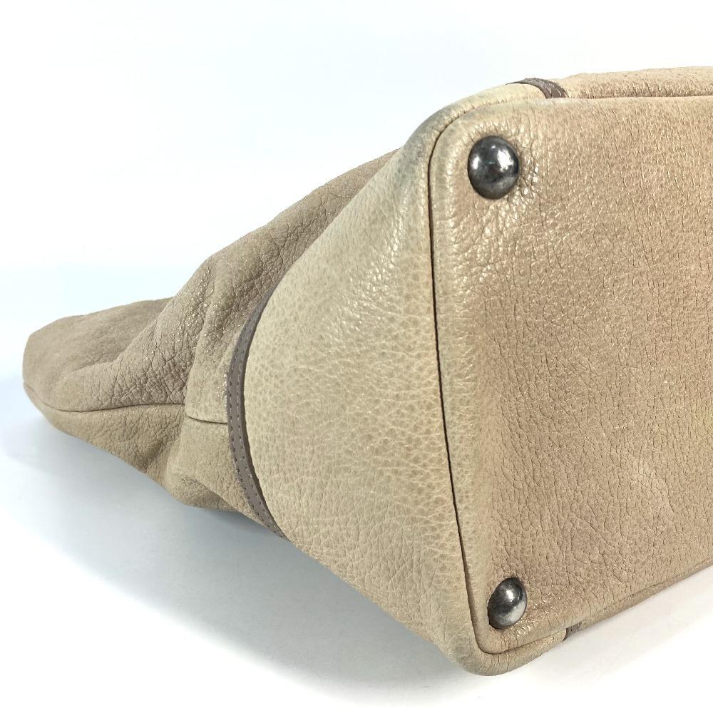 CHANEL Decacoco CC logo Bag Shoulder Bag Tote Bag Leather Beige