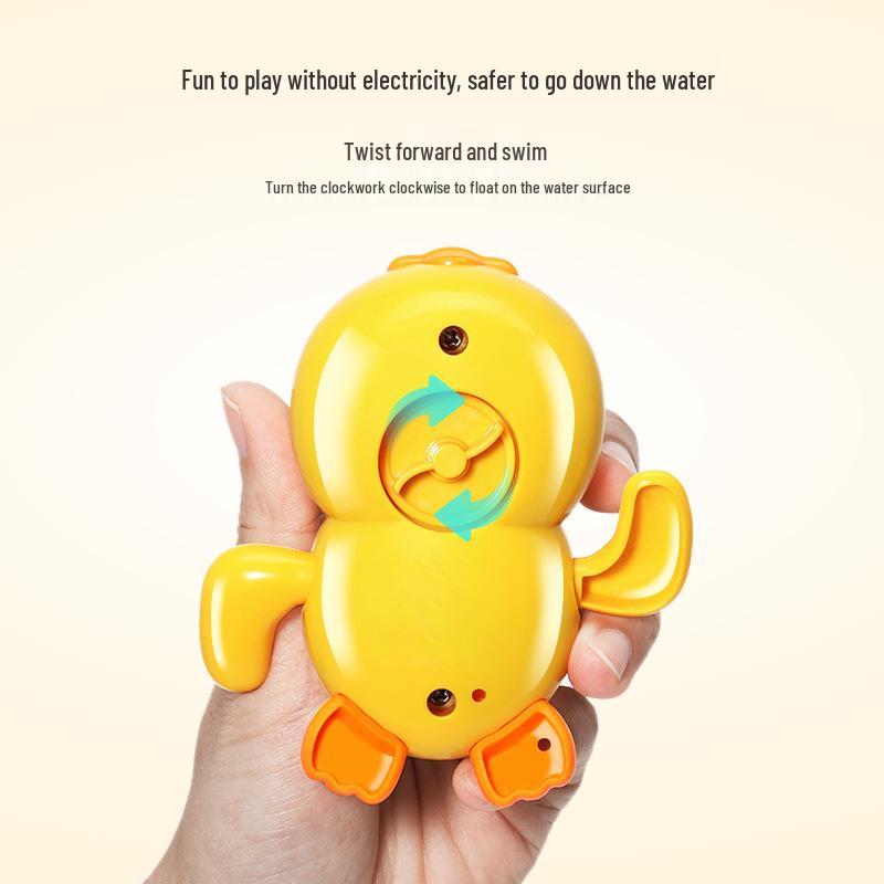 Internet Famous Little Yellow Duck Wind-Up Bath Toy for Kids