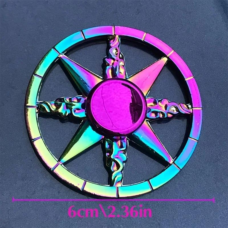 Premium Rainbow Fidget Spinner High-Speed Metal Spinner with Colorful Finger Design and Perfect Birthday or Christmas Gift Idea