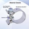 Universal ID 3.5 Inch Exhaust Clamp, Stainless Steel 3-1/2 Inch Narrow Band Lap Joint Butt Clamp