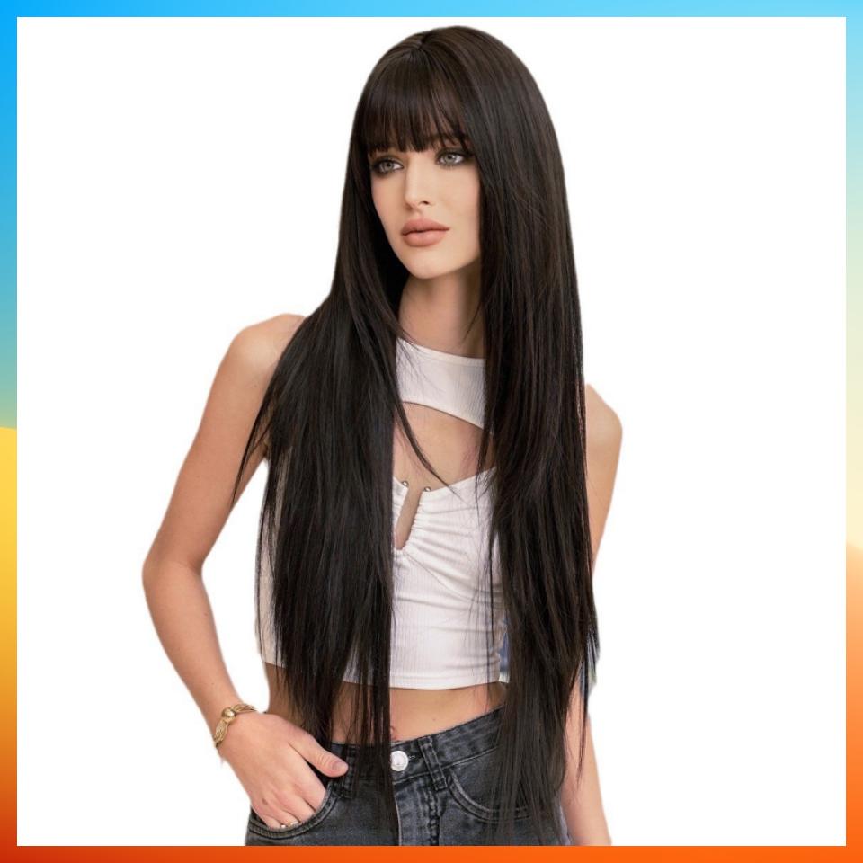 European Wig Women's Fashion Long Wig With Bangs HW9172