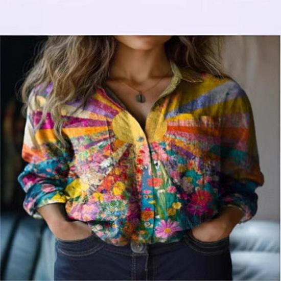 

Новый кардиган в стиле ретро тай-дай – Женская европейская/американская весенне-осенняя одежда 5XL