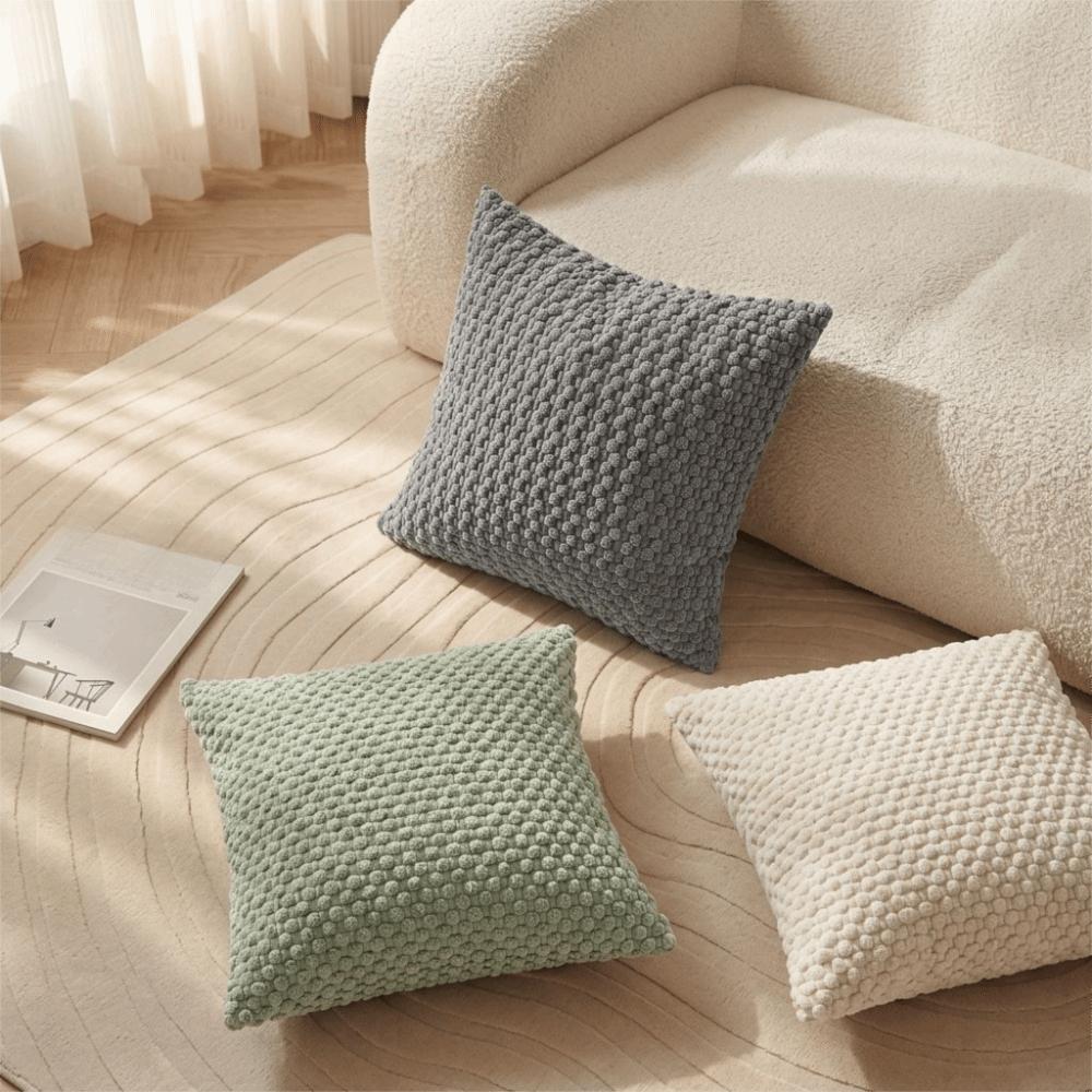 4PCS Solid Color Corn Kernel Throw Pillow Cover Grainy Texture Pillowcase Farmhouse