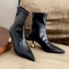 Fashion Ankle Boots for Women Pointed Toe Fashion Heeled Shoes Winter Designer Chelsea Boots 2025 New Dress Luxury Botas De Mujer Shoes