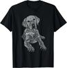 Gelber Schokoladen-Schwarzer Labrador Retriever - Hundegeschenk T-Shirt im Caligramm-Stil
