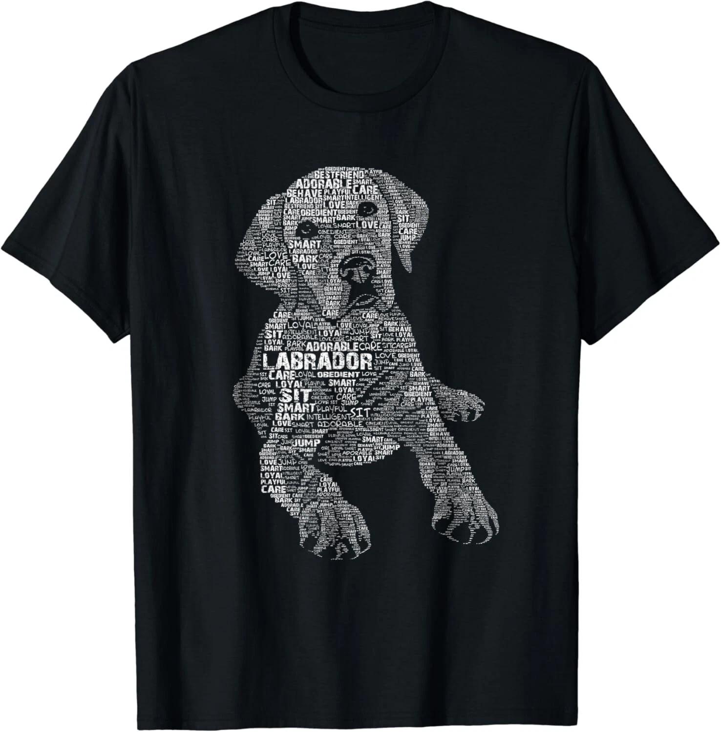 Yellow Chocolate Black Labrador Retriever - Caligram Style Dog Gift T-Shirt S
