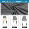 Solid Color Shell Chair Cover Stretch Cheap Short Back Dining Seat Slipcover Furniture Protector for Hotel Home Living Room 1pc