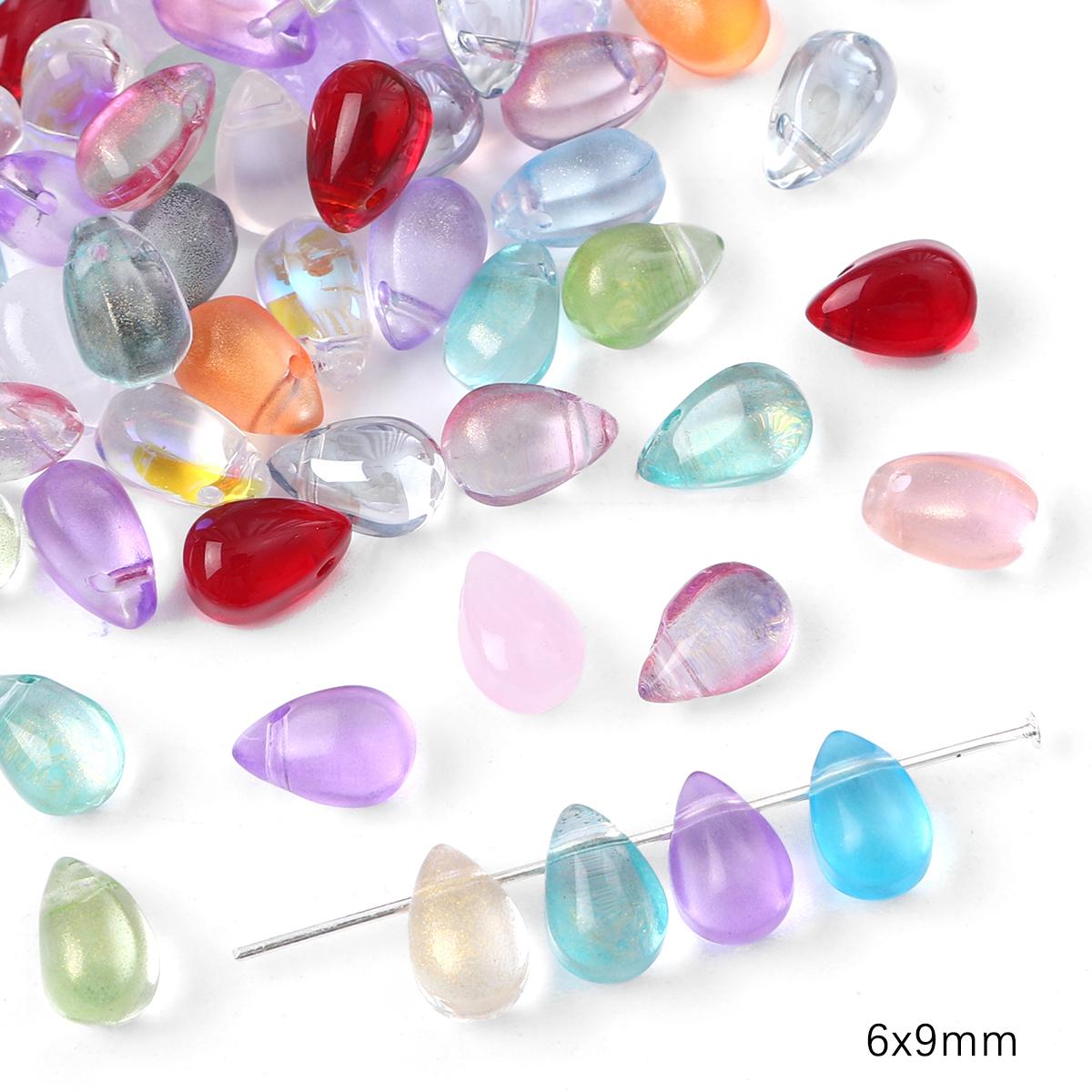 

20 шт. стеклянные бусины в форме ракушки, цветок, геометрическая подвеска для DIY, ожерелье, браслет, серьги, изготовление ювелирных изделий, аксессуары для рукоделия 6x9mm