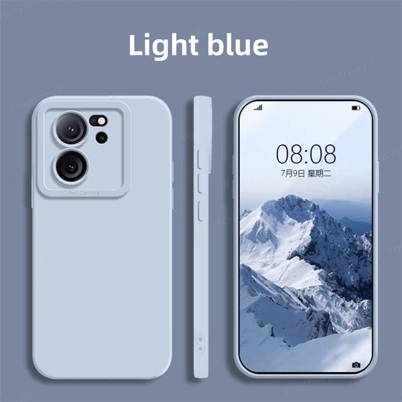 Neu für Xiaomi 13T Pro Hülle Xiaomi 13T Pro Hülle Funda Flüssigsilikon Kameraschutz Weiche Rückseite Stoßfänger Xiaomi 13T Pro