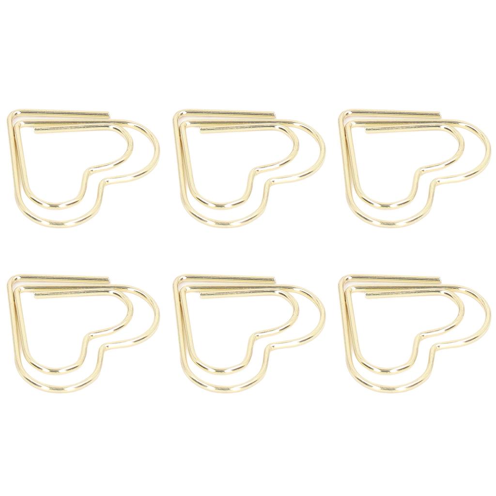 100pcs Paper Clips Portable Cute Mini Electroplated Gold Metal Paper Clips for Office Home File Sorting with Storage Box