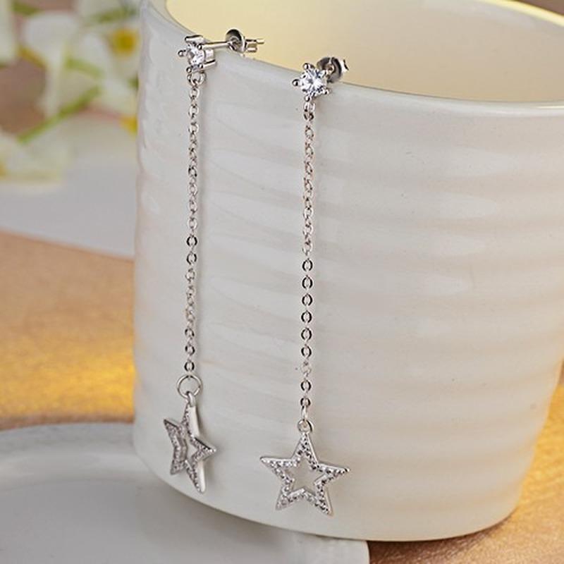 Lindon Zircon Pendientes de aleación de cobre Pendientes colgantes para mujeres Regalos de fiesta de boda