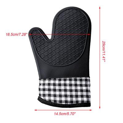 Silicone Insulated Glove, Anti Slip, Lengthened, Thickened, High-Temperature Resistant Kitchen Anti Scalding Device