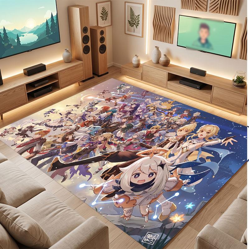Genshin Impact Rug Soft Thick Non Slip Floor Carpet for Bedroom Living Room Home Decor