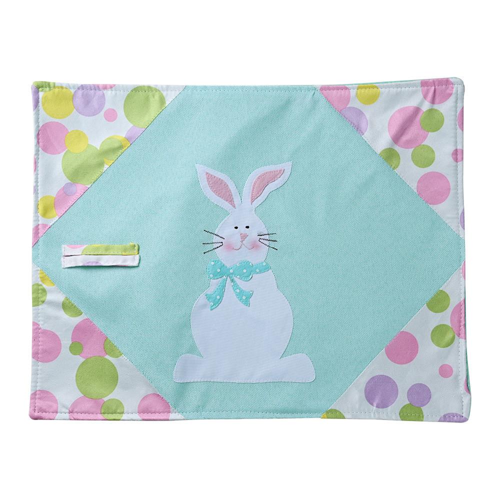 

Милые пасхальные подставки для стола в розовом и голубом цвете, идеально подходящие для праздничной трапезы Blue Bunny Mat