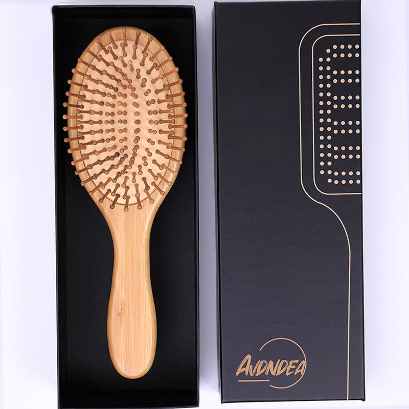 Natural Bamboo Scalp Massage Air Cushion Comb Set