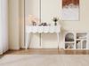 Vanity table, dressing table, with 2 drawers, metal legs, white, Dimensions: W100 × D40 × H76 cm