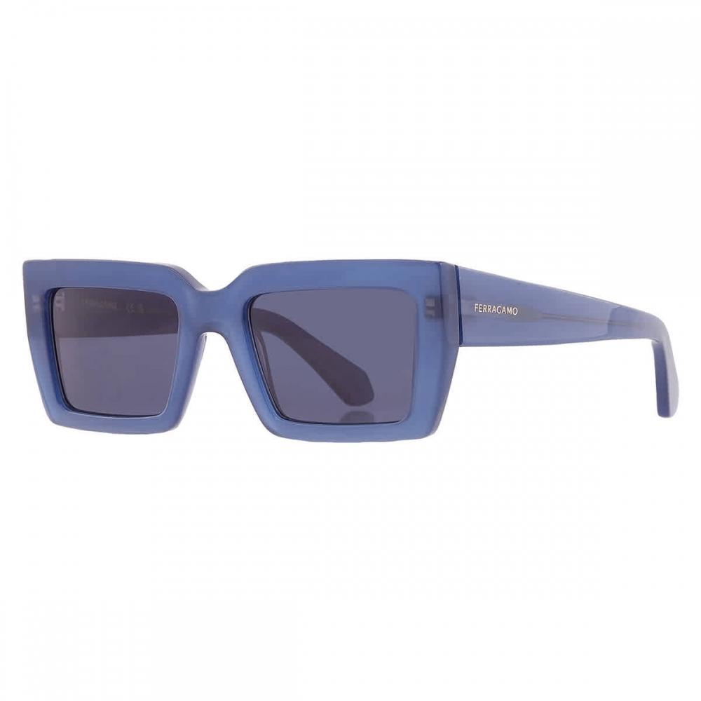 Salvatore Ferragamo Blue Rectangular Ladies Sunglasses Sf1108s 423 54