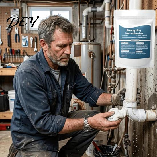 100G Reparaturknete 1/3 Sätze Hochfeste Mehrzweckknete, Starker Eisenkleber mit Schaber Mehrzweck-Lochfüller & Handschuhe, Spachtel für