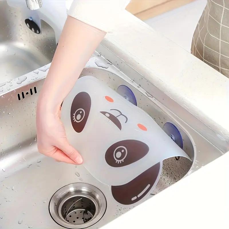 1 szt. Kreatywny domowy zlew kuchenny Zlew przegroda na wodę Basen do mycia Kreskówkowy panda Przyssawka Przeciwrozpryskowa przegroda na wodę