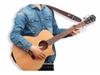 Cotton Folk Acoustic Guitar Strap with Pick Holder - Musical Instrument Accessories for Electric Guitar & Bass