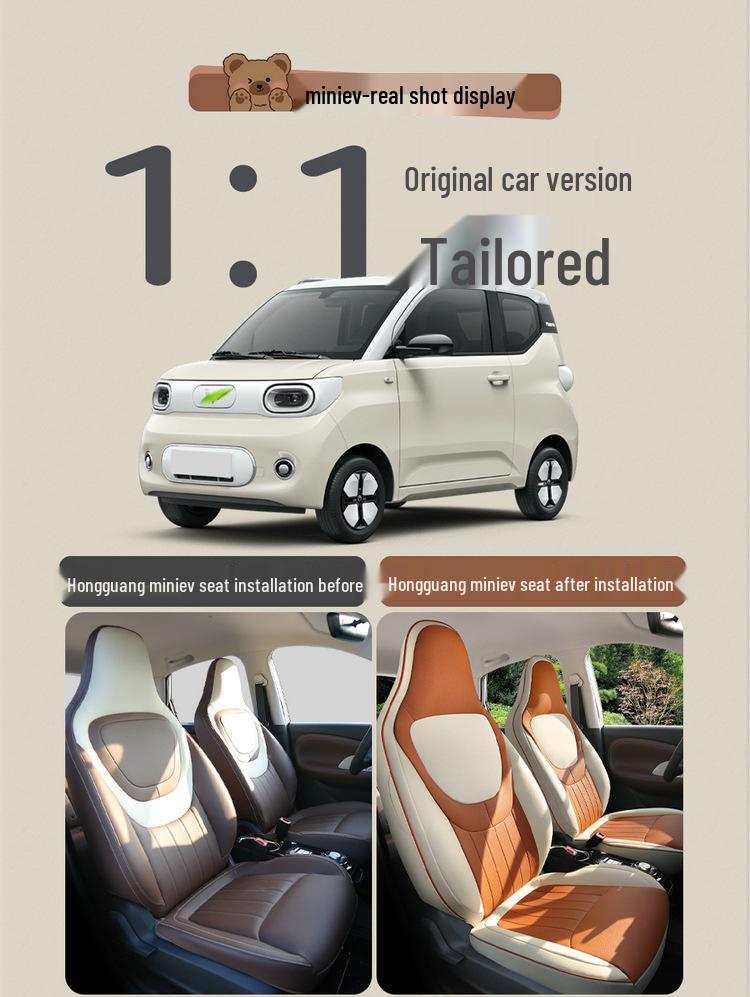 Wuling Hongguang Mini 3rd Gen Leather Cartoon Seat Cushion