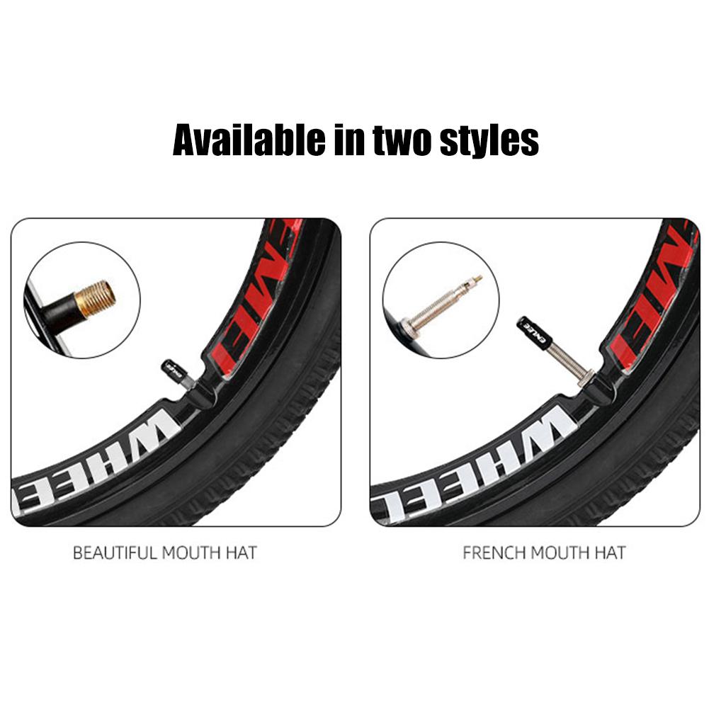 2pcs Aluminum Alloy Bike Valve Caps Anti-Rust MTB Bicycle Tire Valve Cover Cap Anti-corrosion Cycling