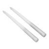 2pcs LED Taper Candles Battery Powered Flameless LED Candle Sticks for Festival Wedding Birthday Party Half Spray Silver