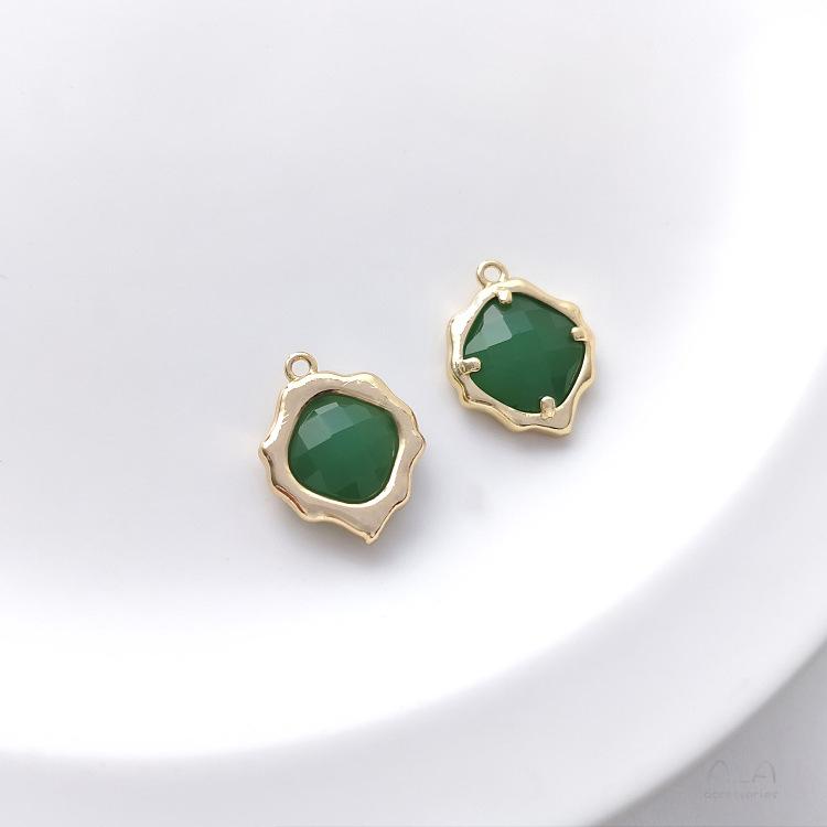 14K Gold-Filled Colorful Zircon 'Lover Bean' Pendant - DIY Necklace Charm