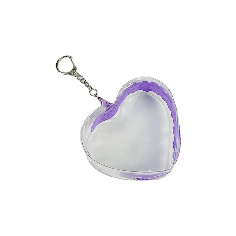 PVC Material Doll Protector Case Love Heart Doll Display Bag Doll Storage Bags  Decorative Pouch