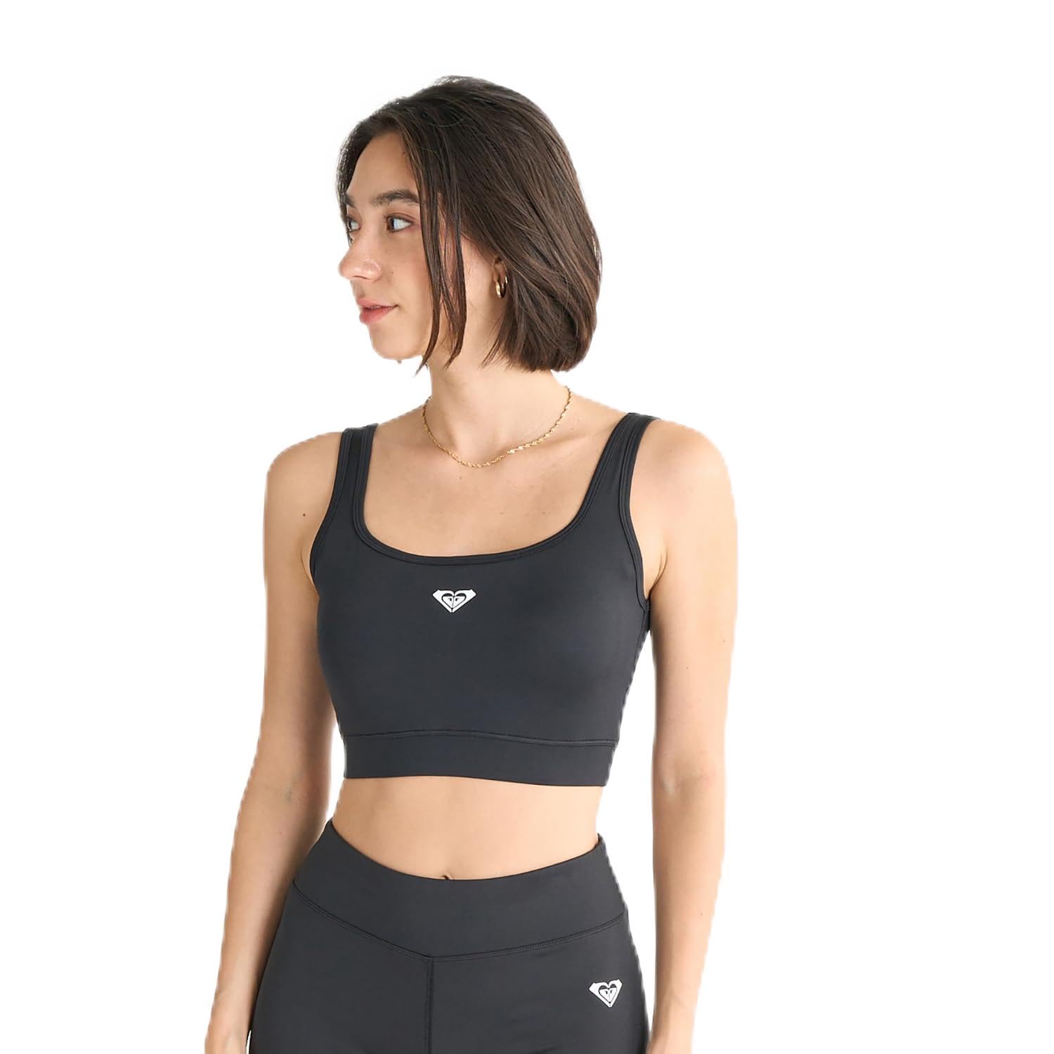 

Roxy MY 1ST SQUARE BRA Спортивный бюстгальтер Черный Женский, чёрный