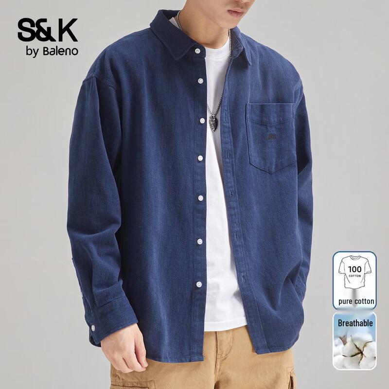 

Baleno Men s S&K Series Retro Casual Work Shirt L