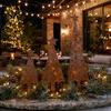 Metal Garden Ornaments 3 Pcs Christmas Tree Ornament Set, Star-Topped Yard Decorations, Rustproof Comfortable Accents Lightweight Holiday Decor