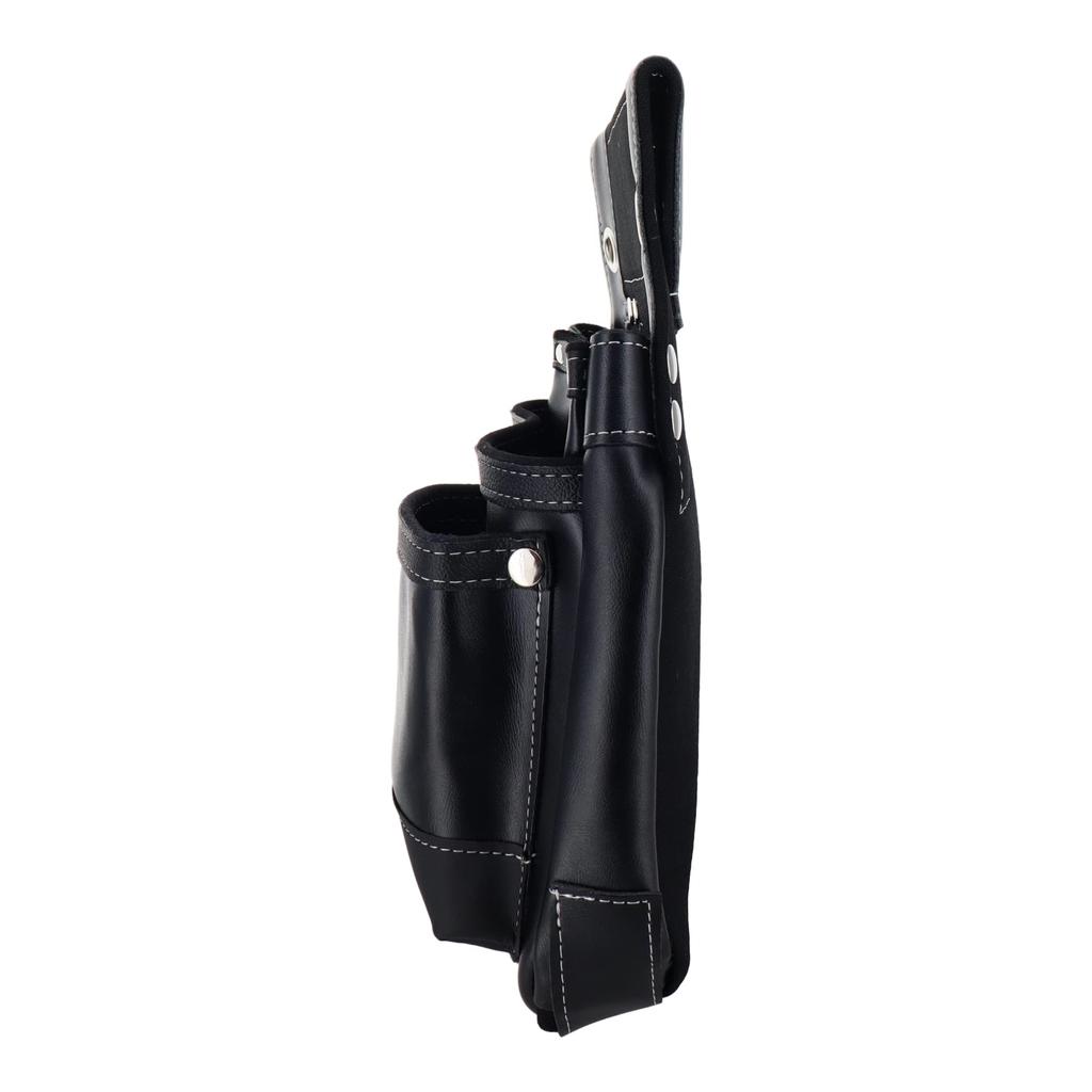 DBLTACT Genuine Leather Nail Black Bag, 2-Tier, DTL-07-BK
