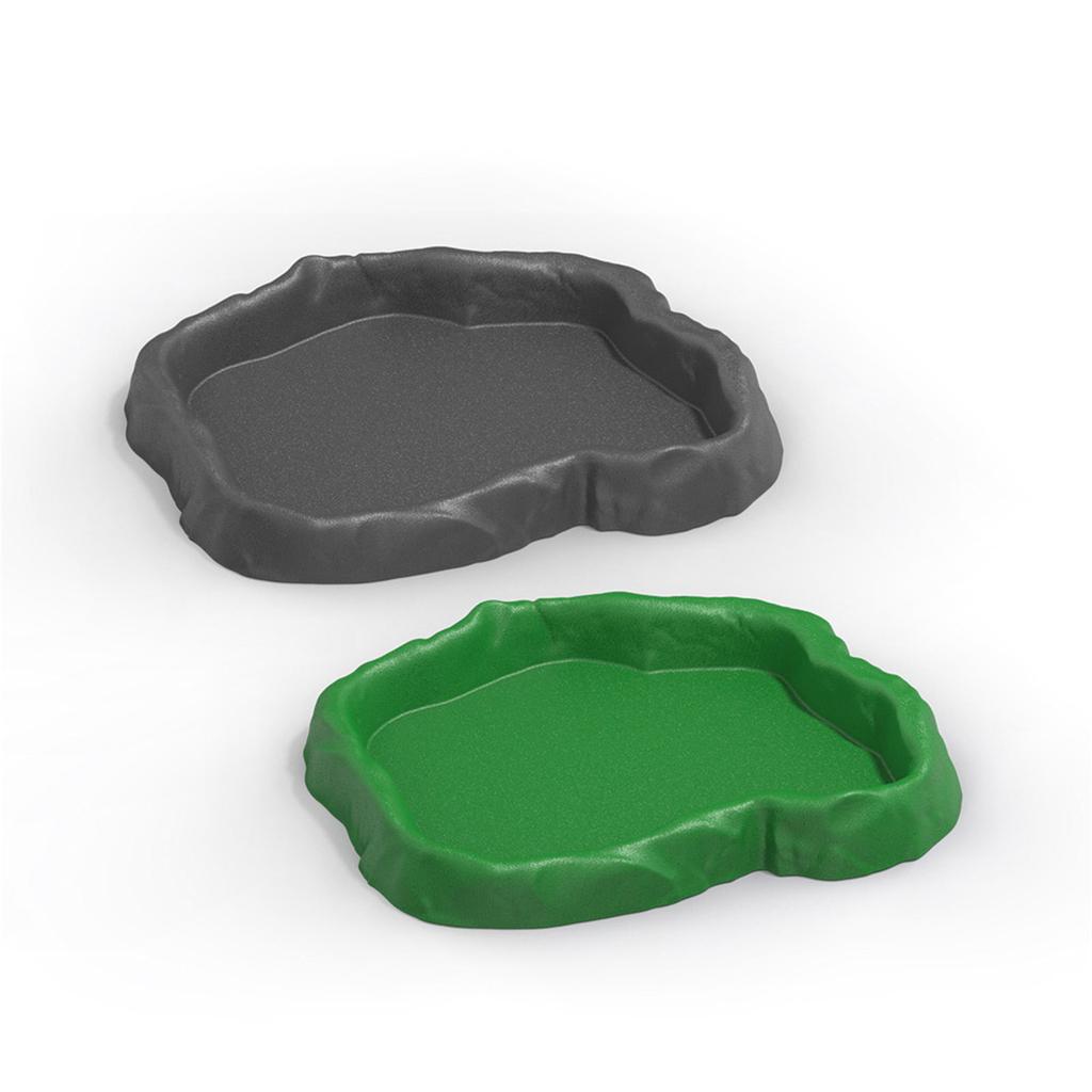 3PCS Plastic Reptiles Habitat Dish MultiPurpose Feeding And Bathing Container Food Bowl Feeder for Terrariums Decoration