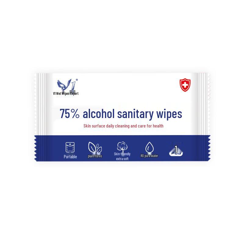 V1 75% Alcohol Disinfectant Wipes, 100 Count