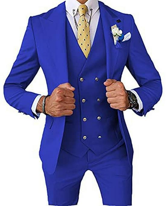 Korean Style Men's Three-piece Suit for Wedding or Business