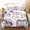 Carton Unicorn Comfortable Quilt Cover Set Children Kids Winter Soft Duvet Cover Sets ,twin Ful Quen King Bedrom Set Home Textile House De Couete