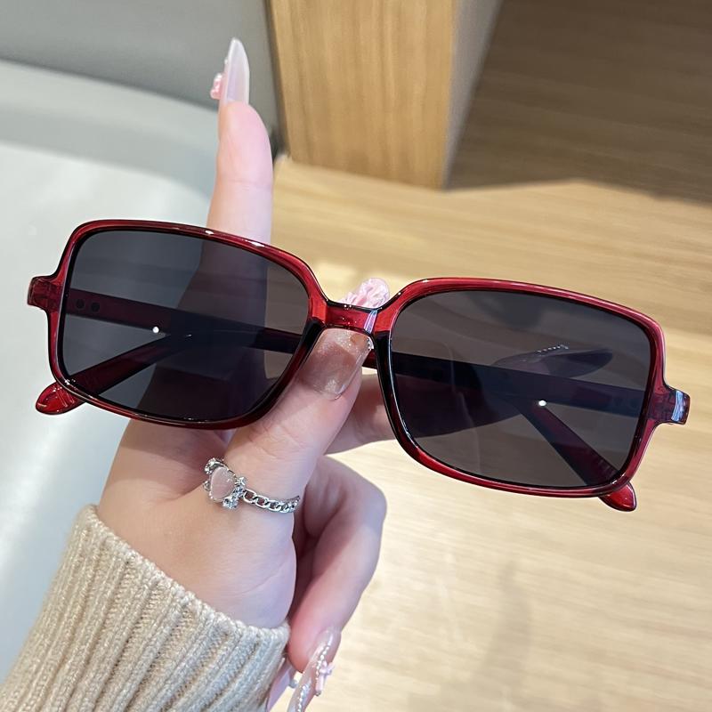 New Korean Version Simple Square Sunglasses for Men and Women Fashion Trend UV Resistant Outdoor Sunshade Sunscreen Glasses