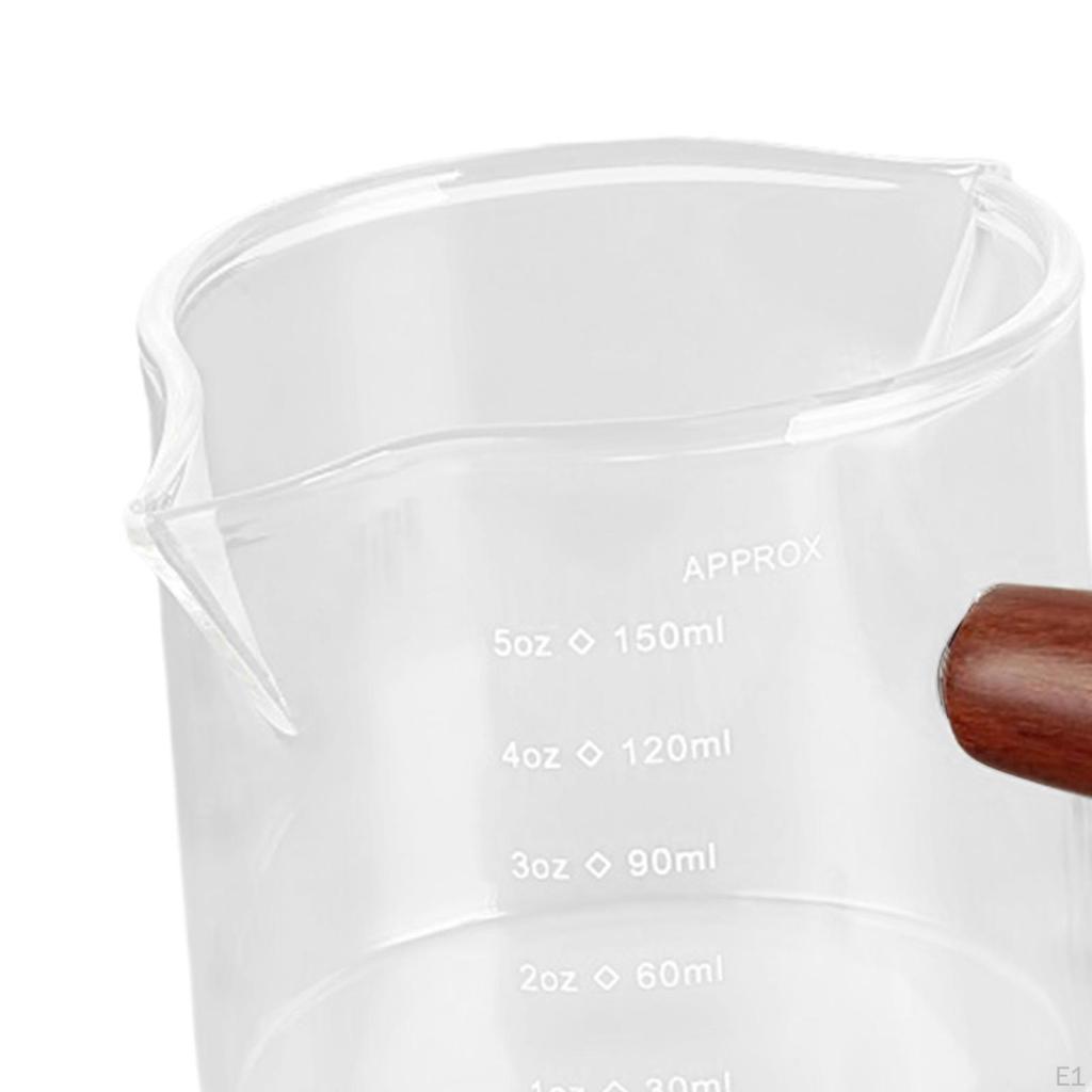 Measuring Cup with Wooden Handle Beakers for Kitchen Baking