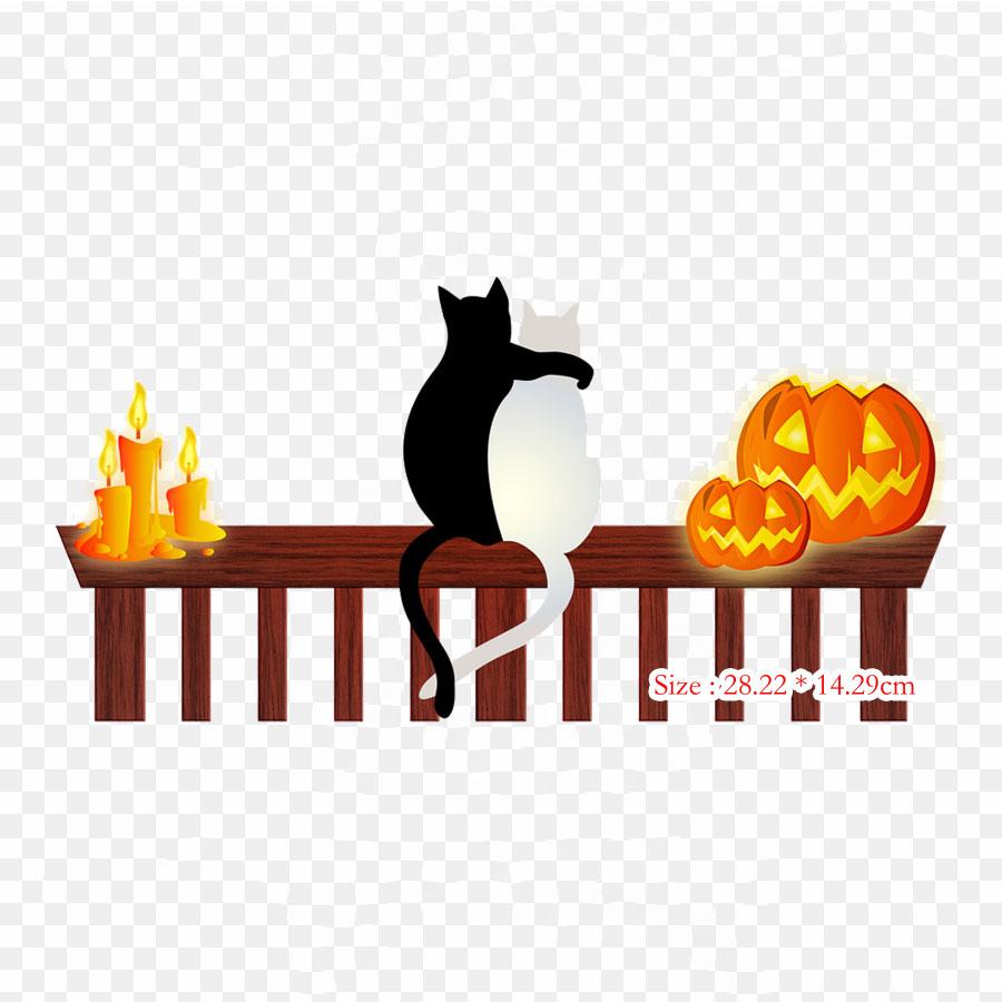 

Хэллоуин кошки кошки Хэллоуин термопереносная печать виниловые нашивки наклейки для одежды DIY аппликации моющиеся нашивки